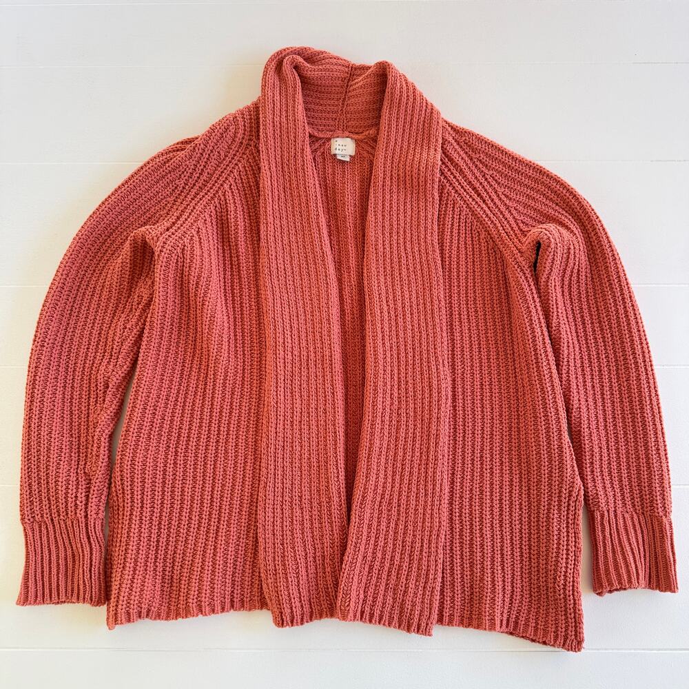 A New Day Cardigan Womens XS Peach Open Front Lightweight